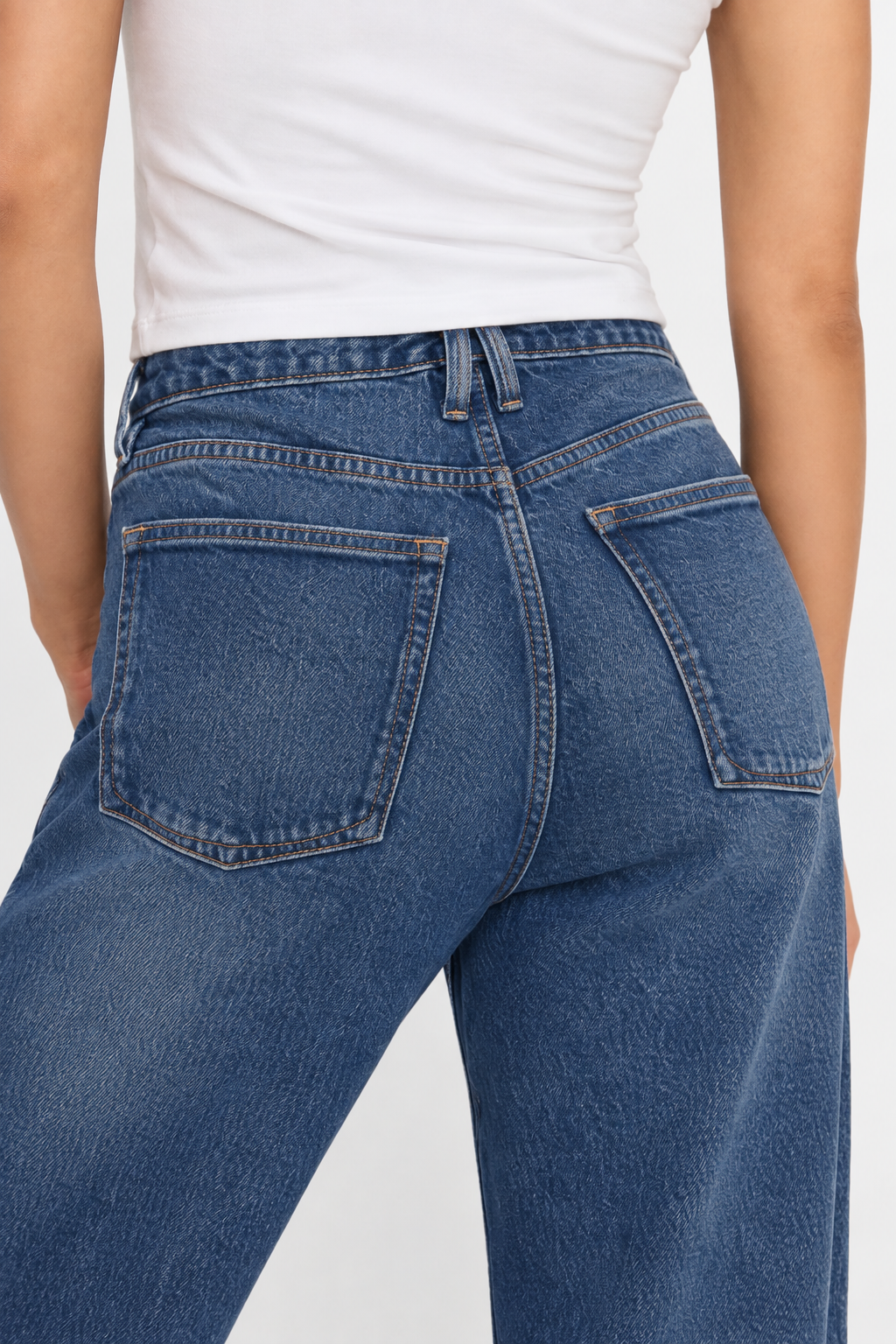 Women's Versatile High Waist Stretchy Denim Wide Leg Jeans, Flexible Multi-Pocket Trousers, Soft Wrinkle-Resistant Pants, Non-Shrinking Durable Streetwear, Figure Flattering Daily Outfits