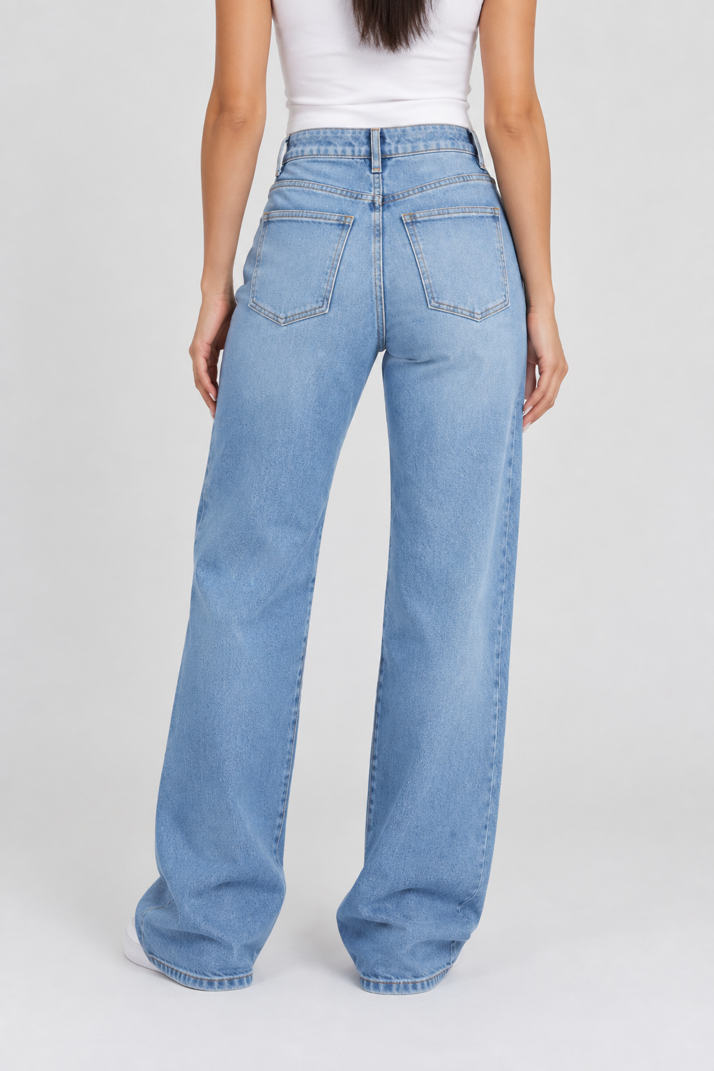 Women's Versatile High Waist Stretchy Denim Wide Leg Jeans, Flexible Multi-Pocket Trousers, Soft Wrinkle-Resistant Pants, Non-Shrinking Durable Streetwear, Figure Flattering Daily Outfits